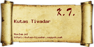 Kutas Tivadar névjegykártya