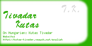 tivadar kutas business card